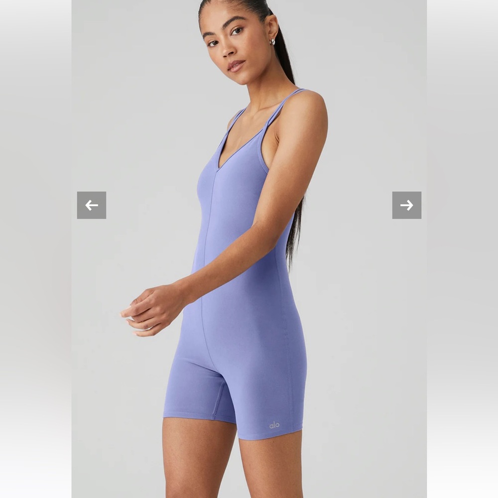 Alosoft suns out onesie infinity blue ALO yoga onesie
